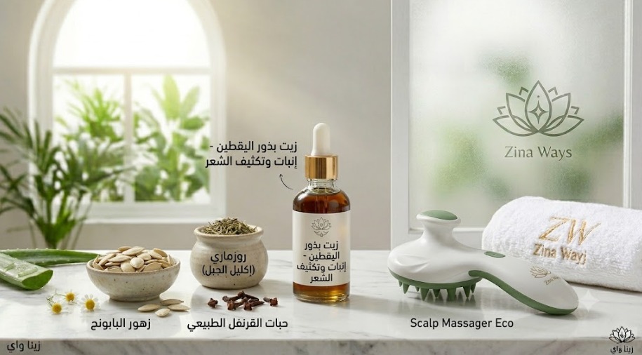 طريقة استخدام زيت بذور اليقطين للصلع الوراثي وتكثيف الشعر