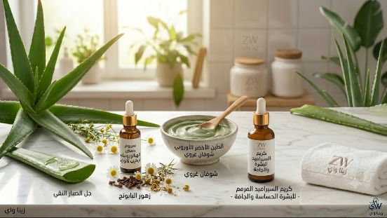 روتين العناية بالبشرة الجافة والحساسة
