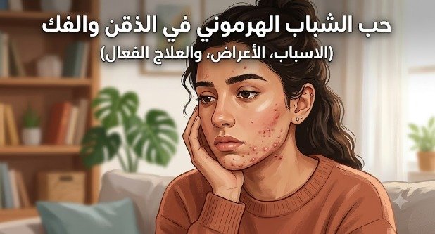 حب الشباب الهرموني في الذقن والفك : السبب وطرق العلاج الطبيعي