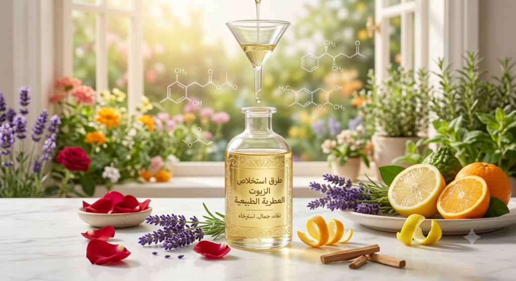 طرق استخلاص الزيوت العطرية الطبيعية