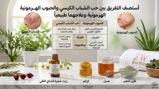 التفريق بين حب الشباب الكيسي والحبوب الهرمونية