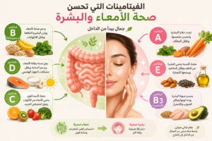 الفيتامينات التي تحسن صحة الأمعاء والبشرة