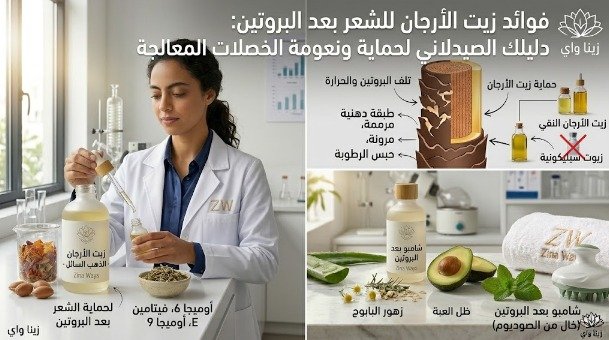ما هي فوائد زيت الأرجان للشعر بعد البروتين