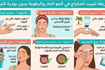 طريقة تثبيت المكياج في الجو الحار والرطوبة بدون بودرة كثيفة