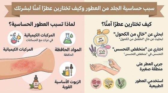 سبب حساسية الجلد من العطور وكيف تختارين عطرًا آمنًا لبشرتك